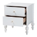 Baxton Studio Callison Spindle Nightstand - 2-Drawer Farmhouse Bedside Table with Turned Accents for Bedroom, White - BSOMG9020-White-2DW-NS