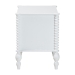 Baxton Studio Callison Spindle Nightstand - 2-Drawer Farmhouse Bedside Table with Turned Accents for Bedroom, White - BSOMG9020-White-2DW-NS
