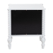 Baxton Studio Callison Spindle Nightstand - 2-Drawer Farmhouse Bedside Table with Turned Accents for Bedroom, White - BSOMG9020-White-2DW-NS