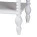 Baxton Studio Callison Spindle Nightstand - 1-Drawer Farmhouse Bedside Table with Open Shelf Storage and Turned Accents for Bedroom, White - BSOMG9020-White-1DW-NS