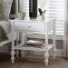 Baxton Studio Callison Spindle Nightstand - 1-Drawer Farmhouse Bedside Table with Open Shelf Storage and Turned Accents for Bedroom, White - BSOMG9020-White-1DW-NS