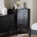 Baxton Studio Callison Spindle Chest - 4-Drawer Farmhouse Vertical Cabinet with Turned Accents for Bedroom, Black - BSOMG9020-Black-4DW-Chest