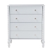 Baxton Studio Callison Spindle Chest - 4-Drawer Farmhouse Vertical Cabinet with Turned Accents for Bedroom, White - BSOMG9020-White-4DW-Chest