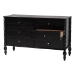 Baxton Studio Callison Spindle Dresser - 6-Drawer Farmhouse Horizontal Cabinet with Turned Accents for Bedroom, Black - BSOMG9020-Black-6DW-Dresser