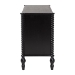 Baxton Studio Callison Spindle Dresser - 6-Drawer Farmhouse Horizontal Cabinet with Turned Accents for Bedroom, Black - BSOMG9020-Black-6DW-Dresser