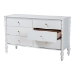 Baxton Studio Callison Spindle Dresser - 6-Drawer Farmhouse Horizontal Cabinet with Turned Accents for Bedroom, White - BSOMG9020-White-6DW-Dresser