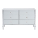 Baxton Studio Callison Spindle Dresser - 6-Drawer Farmhouse Horizontal Cabinet with Turned Accents for Bedroom, White - BSOMG9020-White-6DW-Dresser