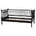Baxton Studio Callison Spindle Daybed - Turned Farmhouse Sofa Bed with Spoked Frame Border for Living Room, Guest Room, or Kids Room, Black, Twin - BSOMG0259-1-Black-Twin-Daybed