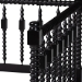 Baxton Studio Callison Spindle Daybed - Turned Farmhouse Sofa Bed with Spoked Frame Border for Living Room, Guest Room, or Kids Room, Black, Twin - BSOMG0259-1-Black-Twin-Daybed