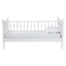 Baxton Studio Callison Spindle Daybed - Turned Farmhouse Sofa Bed with Spoked Frame Border for Living Room, Guest Room, or Kids Room, White, Twin - BSOMG0259-1-White-Twin-Daybed