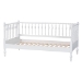 Baxton Studio Callison Spindle Daybed - Turned Farmhouse Sofa Bed with Spoked Frame Border for Living Room, Guest Room, or Kids Room, White, Twin - BSOMG0259-1-White-Twin-Daybed