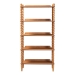 Baxton Studio Lucera Bobbin Display Shelf - 5-Tier Open Frame Vertical Bookcase with Spindle Posts for Living Room or Ofice, Oak Brown - BSOMG9011-NT Oak-Display Shelf