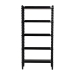 Baxton Studio Lucera Bobbin Display Shelf - 5-Tier Open Frame Vertical Bookcase with Spindle Posts for Living Room or Office, Black - BSOMG9011-Black-Display Shelf