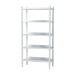 Baxton Studio Lucera Bobbin Display Shelf - 5-Tier Open Frame Vertical Bookcase with Spindle Posts for Living Room or Office, White