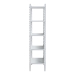 Baxton Studio Lucera Bobbin Display Shelf - 5-Tier Open Frame Vertical Bookcase with Spindle Posts for Living Room or Office, White - BSOMG9011-White-Display Shelf