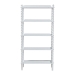 Baxton Studio Lucera Bobbin Display Shelf - 5-Tier Open Frame Vertical Bookcase with Spindle Posts for Living Room or Office, White - BSOMG9011-White-Display Shelf