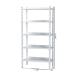 Baxton Studio Lucera Bobbin Display Shelf - 5-Tier Open Frame Vertical Bookcase with Spindle Posts for Living Room or Office, White - BSOMG9011-White-Display Shelf