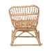 bali & pari Mahin Natural Rattan Rocking Chair - Handwoven Wicker Accent Rocker with Curved Armrests and High Back, Boho Coastal Lounge Chair for Living Room or Sunroom - BSODC8005-Light Honey Rattan-RC