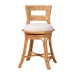 bali & pari Amina Natural Rattan Counter Stool - Handwoven Wicker Stool with Swivel Seat and Upholstered Cushion, Boho Coastal Seating with Footrest for Kitchen Island or Lounge - BSOAmina-Light Honey Rattan-CS