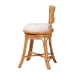 bali & pari Amina Natural Rattan Counter Stool - Handwoven Wicker Stool with Swivel Seat and Upholstered Cushion, Boho Coastal Seating with Footrest for Kitchen Island or Lounge - BSOAmina-Light Honey Rattan-CS