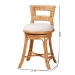 bali & pari Amina Natural Rattan Counter Stool - Handwoven Wicker Stool with Swivel Seat and Upholstered Cushion, Boho Coastal Seating with Footrest for Kitchen Island or Lounge - BSOAmina-Light Honey Rattan-CS
