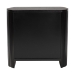 bali & pari Keshet Fluted Wood Storage Cabinet - 2-Door Accent Cabinet with Vertical Slat Panels and Metal Door Pulls for Living Room or Entryway - BSOKeshet-Black-Wooden-2DR-Cabinet