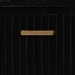 bali & pari Keshet Fluted Wood Storage Cabinet - 2-Door Accent Cabinet with Vertical Slat Panels and Metal Door Pulls for Living Room or Entryway - BSOKeshet-Black-Wooden-2DR-Cabinet