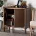 bali & pari Latifa Storage Cabinet - 2-Door Accent Cabinet with Rounded Edges and Metal Door Pulls for Living Room or Entryway - BSOLatifa-Antq Brown-Wooden-2DR-Cabinet