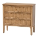 bali & pari Lavi Fluted Wood Chest - 3-Drawer Storage Chest with Textured Drawer Fronts and Round Knobs for Bedroom