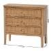 bali & pari Lavi Fluted Wood Chest - 3-Drawer Storage Chest with Textured Drawer Fronts and Round Knobs for Bedroom - BSOLavi-Antq Beige-Wooden-3DRW-Chest