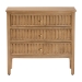bali & pari Lavi Fluted Wood Chest - 3-Drawer Storage Chest with Textured Drawer Fronts and Round Knobs for Bedroom - BSOLavi-Antq Beige-Wooden-3DRW-Chest