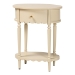 bali & pari Liba End Table - 1-Drawer Accent Table with Scalloped Detailing and Open Shelf Storage for Hallway, Entryway, and Living Room