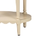 bali & pari Liba End Table - 1-Drawer Accent Table with Scalloped Detailing and Open Shelf Storage for Hallway, Entryway, and Living Room - BSOLiba-Round-Beige-Wooden-1DRW-ET