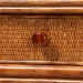 bali & pari Basile Marbled Tortoise Natural Rattan Desk - 2-Drawer Writing Desk with Open Geometric Frame and Woven Detailing for Home Office - BSOWS223-Rattan/Tortoise-Desk