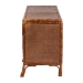 bali & pari Basile Marbled Tortoise Natural Rattan Dresser - 6-Drawer Horizontal Storage Cabinet with Geometric Overlay for Bedroom - BSOWS226-Rattan/Tortoise-6DW-Dresser