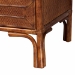 bali & pari Basile Marbled Tortoise Natural Rattan Dresser - 6-Drawer Horizontal Storage Cabinet with Geometric Overlay for Bedroom - BSOWS226-Rattan/Tortoise-6DW-Dresser