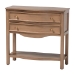 bali & pari Kelila Console Table with Curved Front - 2-Drawer Entryway Table with Open Shelf and Sculpted Apron for Living Room or Hallway