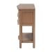 bali & pari Kelila Console Table with Curved Front - 2-Drawer Entryway Table with Open Shelf and Sculpted Apron for Living Room or Hallway - BSOKelila-Antq Brown-Wooden-2DRW-Console Table
