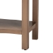 bali & pari Kelila Console Table with Curved Front - 2-Drawer Entryway Table with Open Shelf and Sculpted Apron for Living Room or Hallway - BSOKelila-Antq Brown-Wooden-2DRW-Console Table