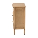 bali & pari Karmel Chest - 3-Drawer Storage Chest with Curved Front and Tapered Legs for Bedroom - BSOKarmel-Antq Beige-Wooden-3DRW-Chest