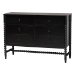 Baxton Studio Brantley Spindle 4-Piece Bedroom Set - Farmhouse Bed Frame with Matching Dresser and 1-Drawer Nightstands, Black, Queen - BSOLesedi-4PC Bedroom Set-Black-Queen-2NS