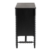 Baxton Studio Brantley Spindle Dresser - 6-Drawer Horizontal Storage Cabinet with Beaded Frame and Elevated Base for Bedroom, Black - BSOMG9025-Black-6DW-Dresser