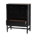 Baxton Studio Brantley Spindle Chest - 4-Drawer Vertical Storage Cabinet with Beaded Frame and Elevated Base for Bedroom, Black - BSOMG9025-Black-4DW-Chest