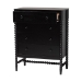 Baxton Studio Brantley Spindle Chest - 4-Drawer Vertical Storage Cabinet with Beaded Frame and Elevated Base for Bedroom, Black - BSOMG9025-Black-4DW-Chest