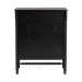 Baxton Studio Brantley Spindle Chest - 4-Drawer Vertical Storage Cabinet with Beaded Frame and Elevated Base for Bedroom, Black - BSOMG9025-Black-4DW-Chest