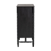 Baxton Studio Brantley Spindle Chest - 4-Drawer Vertical Storage Cabinet with Beaded Frame and Elevated Base for Bedroom, Black - BSOMG9025-Black-4DW-Chest