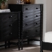 Baxton Studio Brantley Spindle Chest - 4-Drawer Vertical Storage Cabinet with Beaded Frame and Elevated Base for Bedroom, Black - BSOMG9025-Black-4DW-Chest
