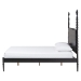 Baxton Studio Brantley Spindle Platform Bed - Farmhouse Bed Frame with Scalloped Headboard and Turned Posts, Black, Queen - BSOMG0110-6-Black-Queen