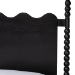 Baxton Studio Brantley Spindle Platform Bed - Farmhouse Bed Frame with Scalloped Headboard and Turned Posts, Black, Queen - BSOMG0110-6-Black-Queen