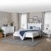Baxton Studio Brantley Spindle 4-Piece Bedroom Set - Farmhouse Bed Frame with Matching Dresser and 1-Drawer Nightstands, White, Queen - BSOLesedi-4PC Bedroom Set-White-Queen-2NS